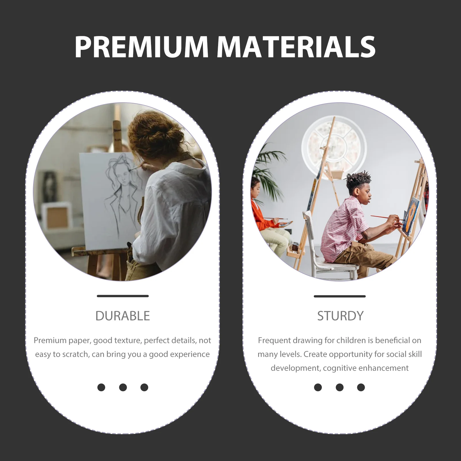 

2 Rolls Children Drawing Paper Roll Premium Thick Easy Paint Smooth Texture for Kids Art Sketch Graffiti Roll Easel Paper