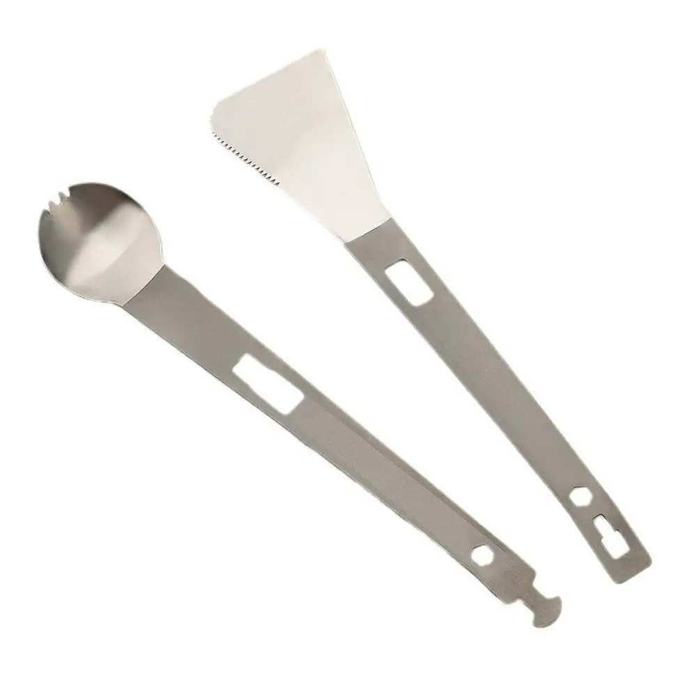 BBQ Camping Cooking Utensils Composable Titanium Camping Cooking Tableware Cut Vegetables Detachable