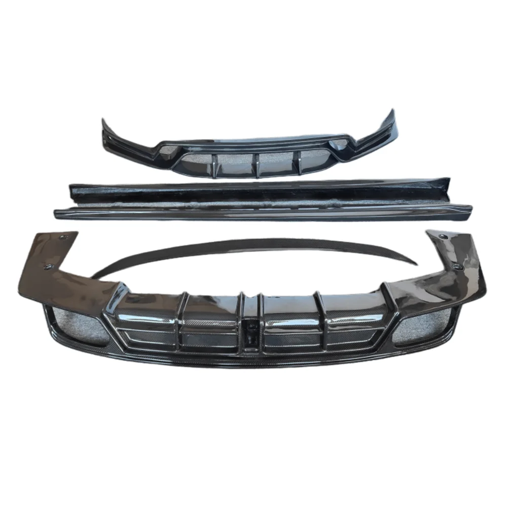

Used for 2018-2021 Porsche Cayenne Coupe Modification Carbon Fiber Front Bumper Edge Rear Diffuser Side Skirt Spoiler Body Kit