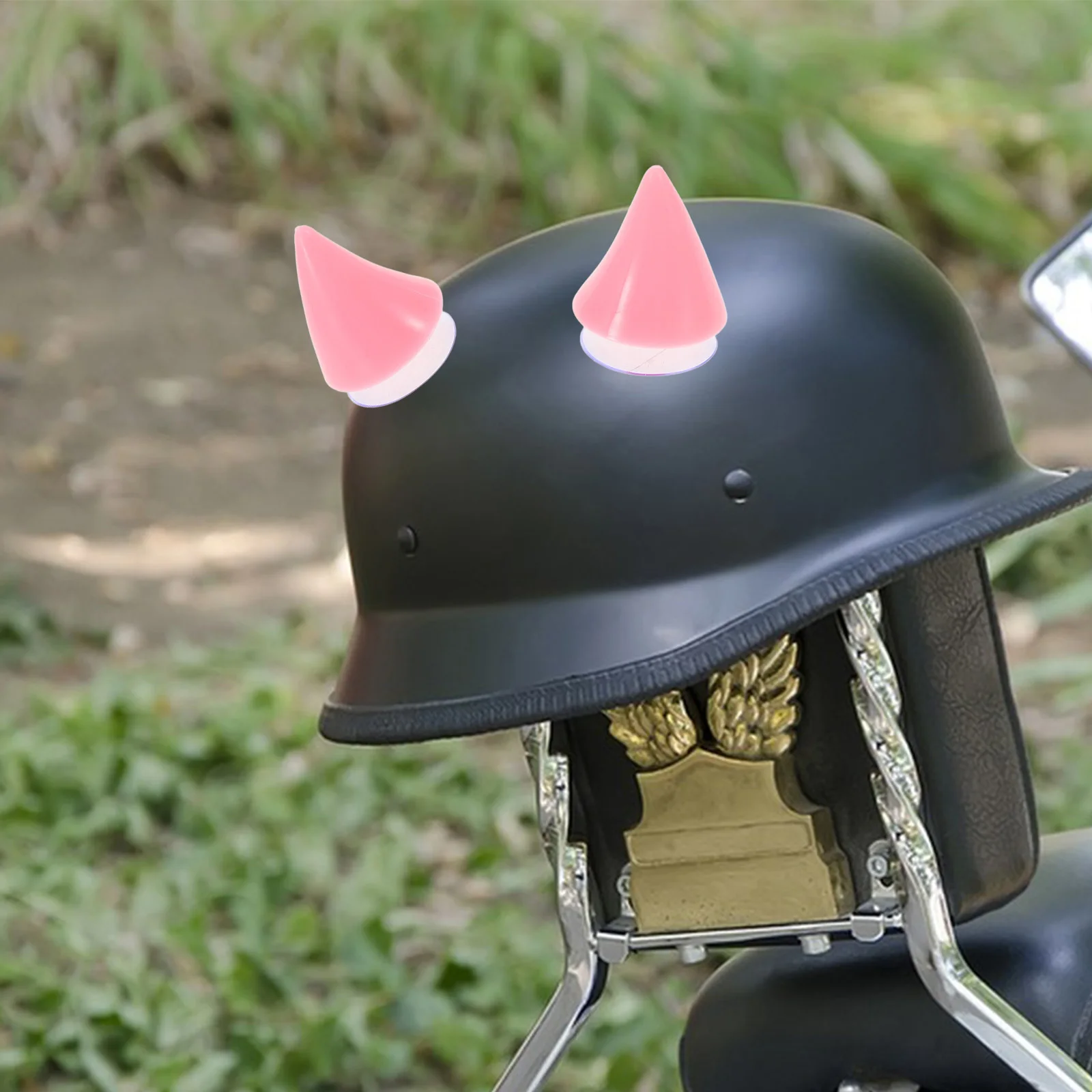 

Маленькие рога дьявола для мотоцикла, украшение на присоске, рог, прочные аксессуары для езды на электрическом скутере