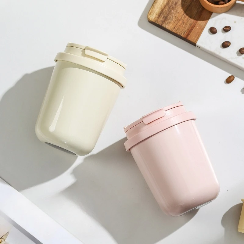 290ml High Looking and Compact Coffee Cup, 316 Stainless Steel Portable Insulated Water Cup, Cute Female Student Tea Cup
