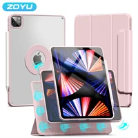 ZOYU para iPad Air 4/5 10,9 Pro 11 funda magnética de 12,9 pulgadas, para iPad Mini 6 10,2 9a 8a 7a generación girar 360 ° Funda trasera desmontable