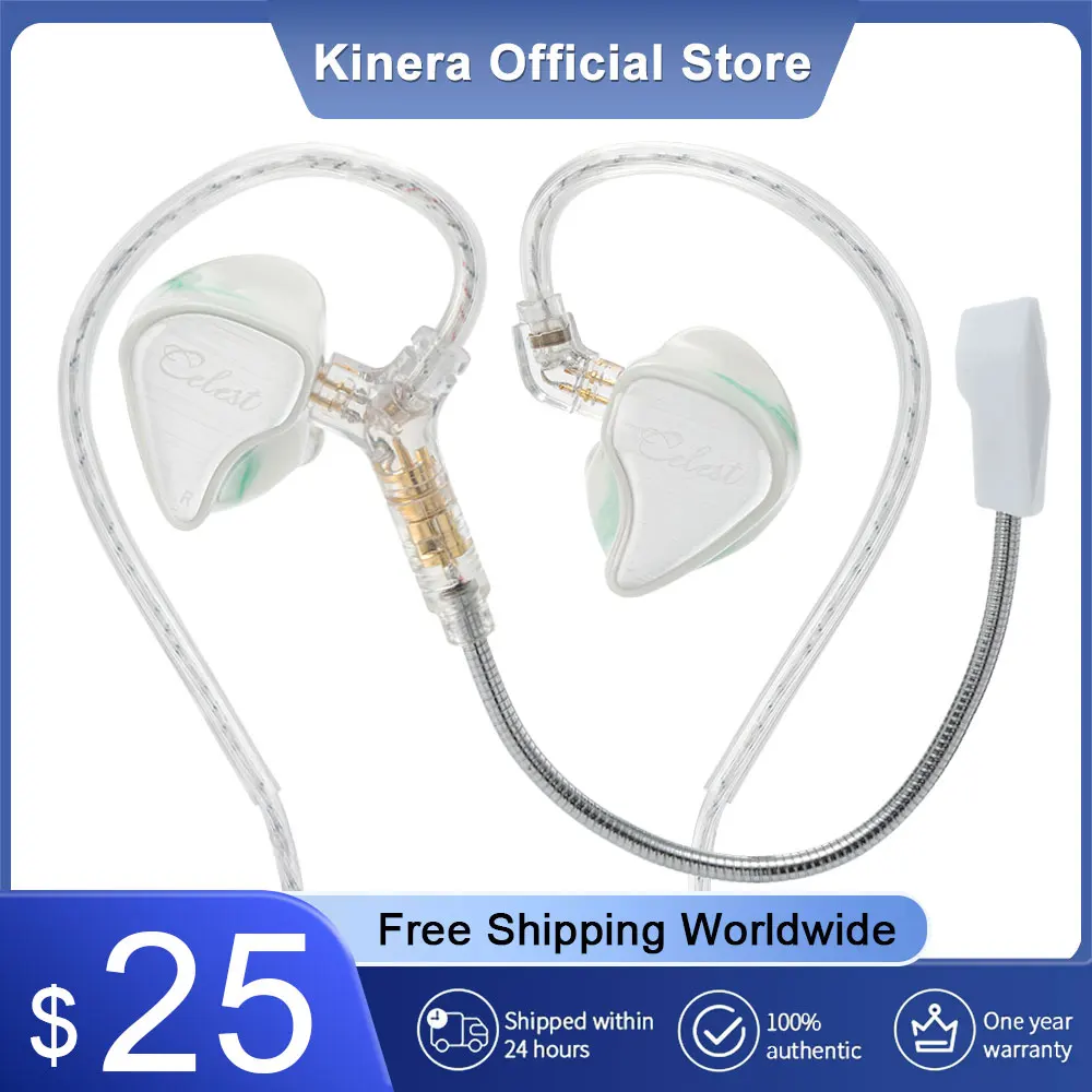 

Kinera Celest Wyvern Earphone Cable With Detachable Boom Microphone IEM Audio Pickup Gaming Livestreaming Mic Headset Wholesale