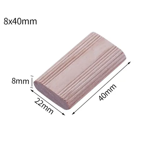 B84B-200 stycken 8 mm domino-träpluggkopplingar, bokträpluggar, skarvkopplingar för träbearbetningsmöbler 12 best sales träkoppling - №10