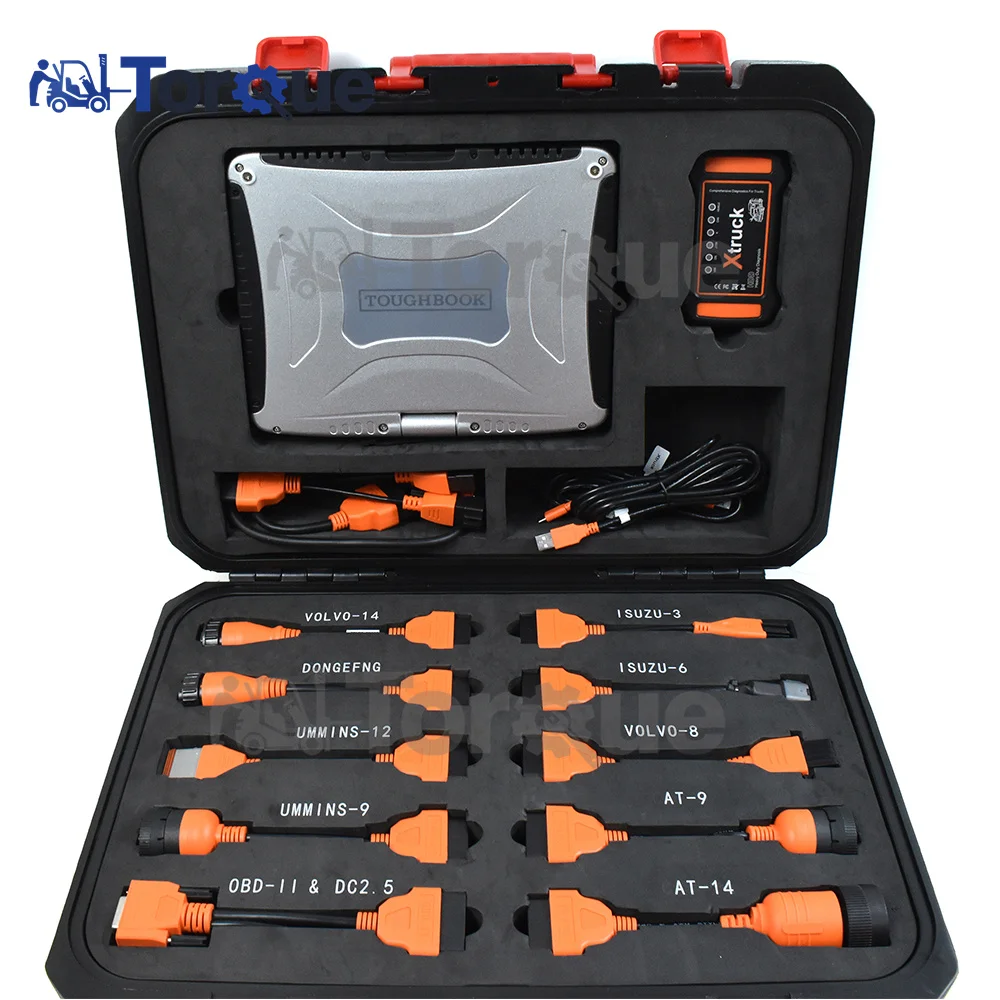 

CF19 Laptop+Xtruck Y009 HDD Auto Repair Diagnostic Kit Sensor CAN-BUS Search Tool for Renault Heavy Duty Truck Excavator