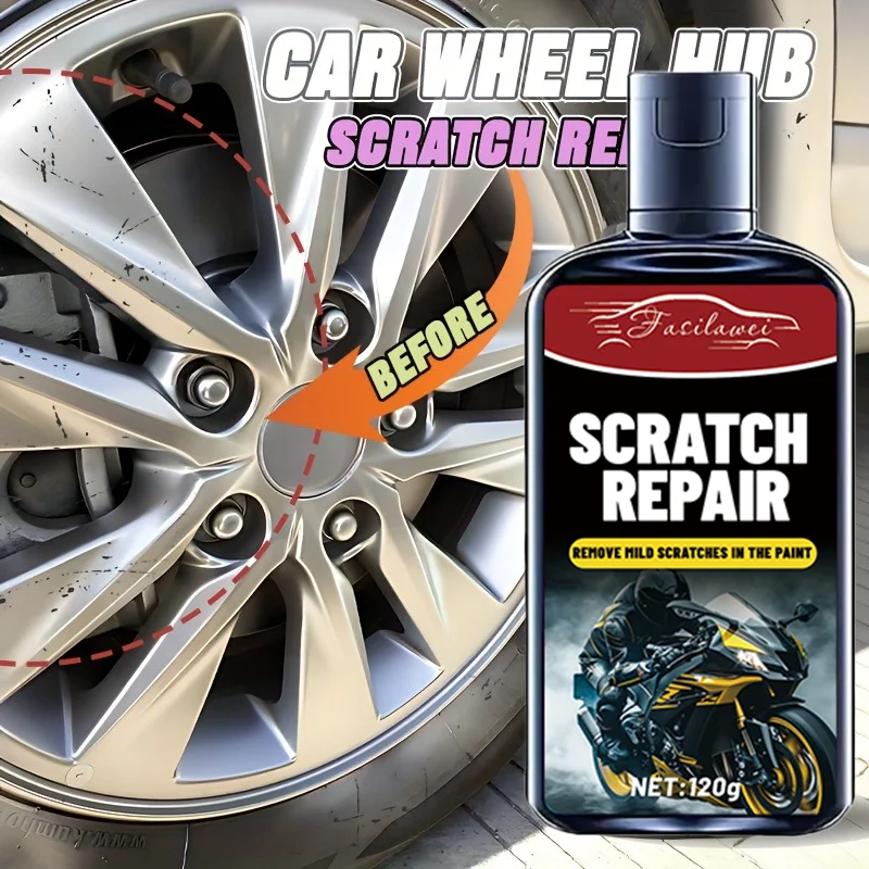

Motorcycle wheel hub maintenance, metal surface polish, alloy wheel spoke scratches, effective removal of minor scratches