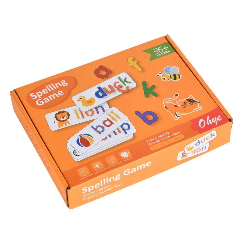 الطفولة المبكرة Eon 26 Engli بطاقة الرهان ممارسة التهجئة Eonal Toys nce Development Word Game