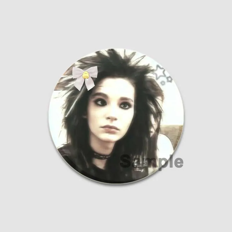 Retro Rock Band Tokio Hotel Brooch Pins Bill Kaulitz Pink Button Pin Gothic Badge Shirt Hat Accessories Decor Fans Collect Gifts