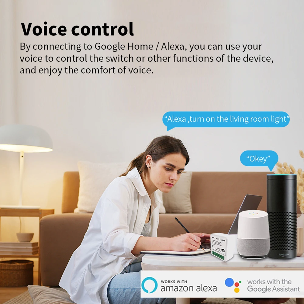 Tuya สวิตช์อัจฉริยะขนาดเล็ก ZigBee 16A โมดูลควบคุม2Way ชีวิตอัจฉริยะควบคุมด้วยเสียงทำงานร่วมกับ Alexa Alice Google homekit แอป ewelink