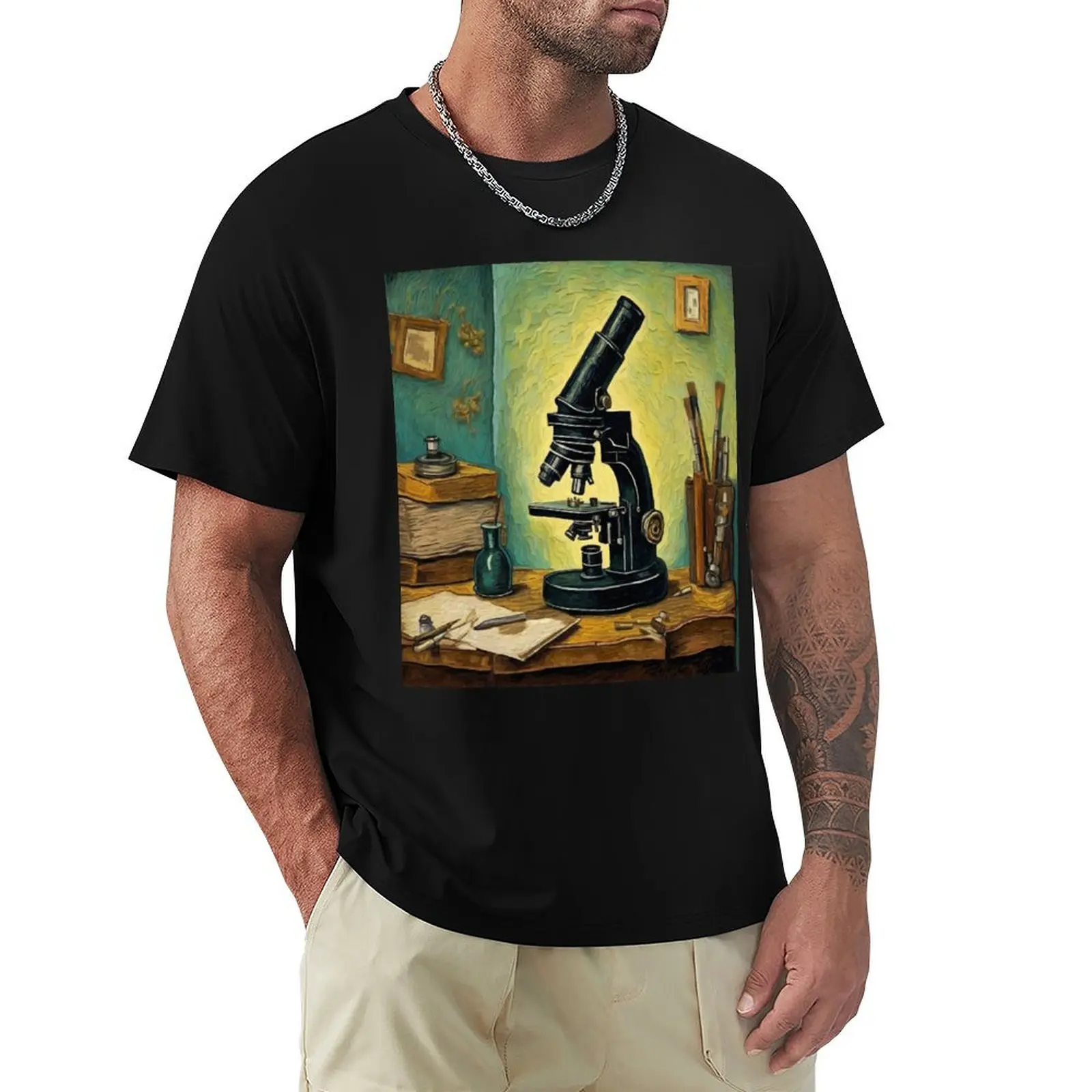 Unveiling History: The Historic Microscope T-Shirt Halloween Theme T-Shirt