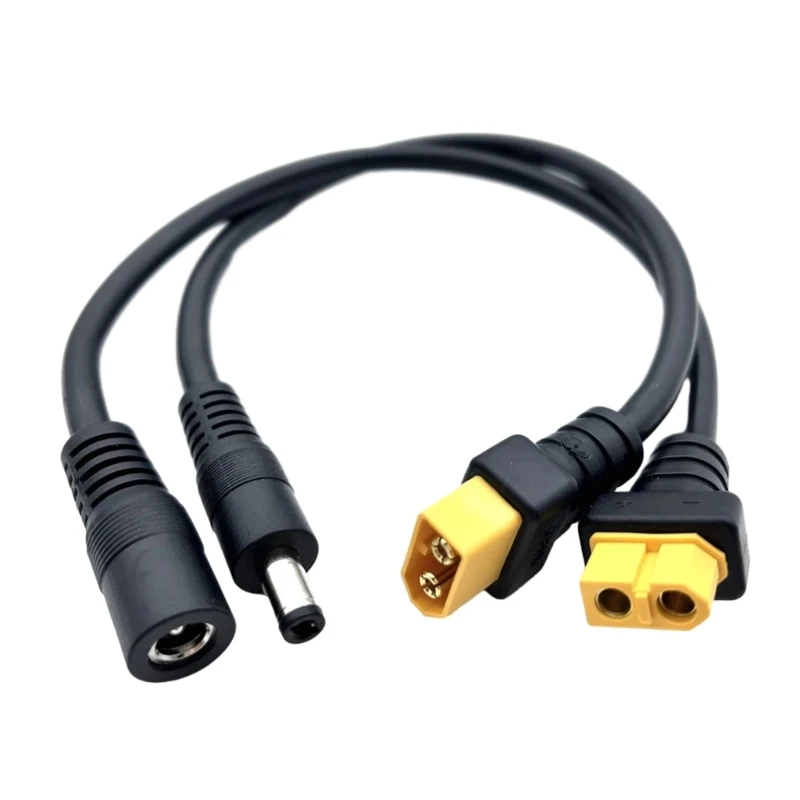 Versatile XT60/T Plug Connector to DC5525 Power Cable 5.5x2.5mm Adaptor For TS101 PINE64 HS01 Electronic Soldering Iron