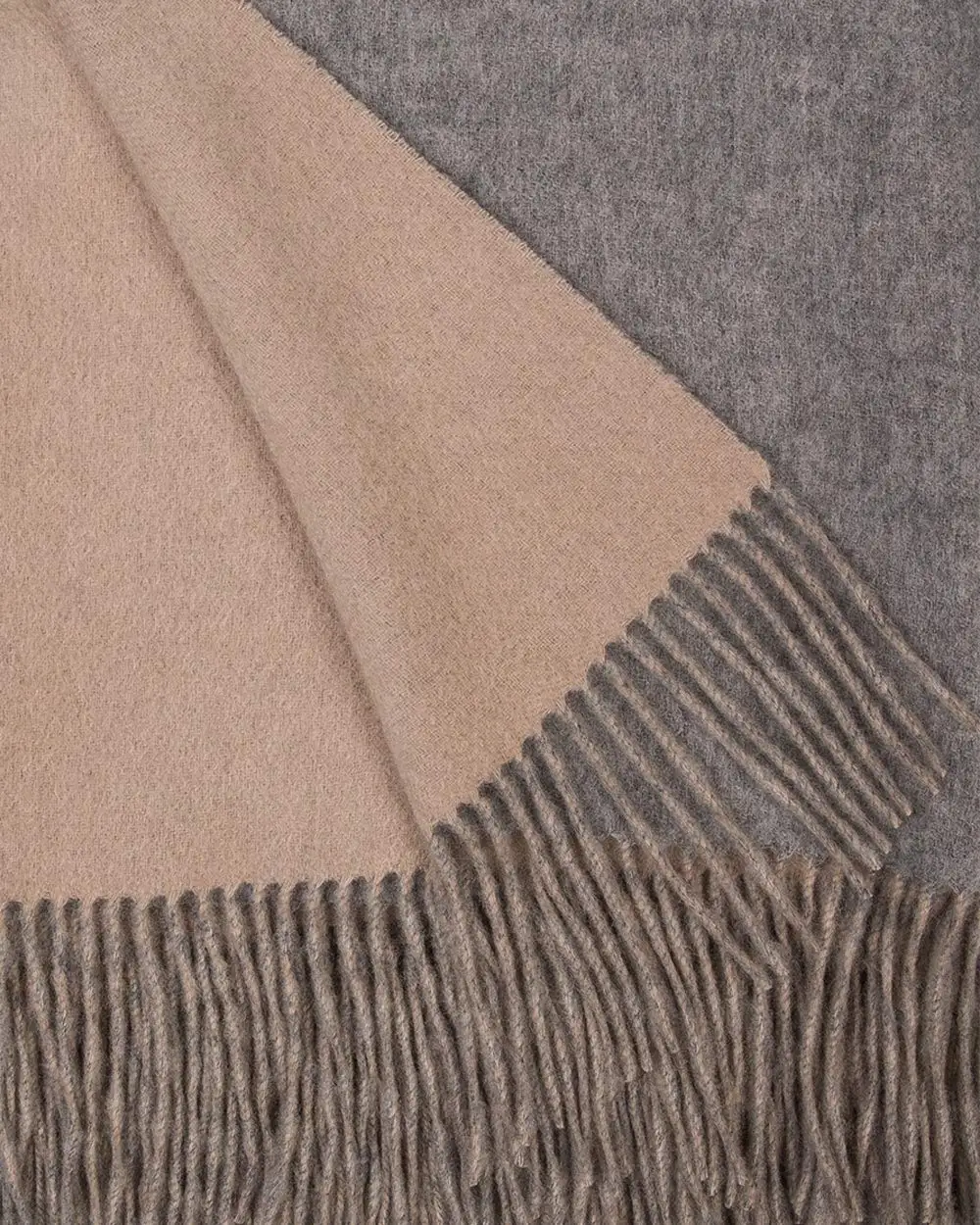 Cashmere Blend Double Faced Throw-Super Soft and Luxe Fabric- Perfect for Cozy Nights! 95% Merino Wool/5% Cashmere, 50"