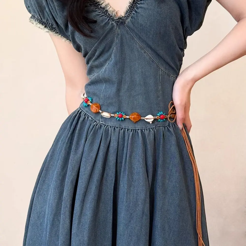 

Woven Bohemia Hair Band Hair Accessories Korean Style Dress Waist Chain Trouser Decoration Skirt Accessories