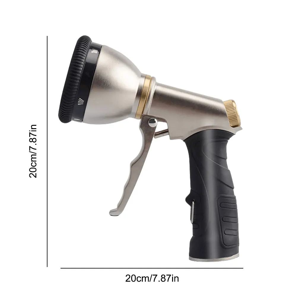 

Hose Spray Nozzle 9 Adjustable Modes High Pressure Water Sprayer Slip Resistant Lawn Water Gun for Cleaning Watering Lawn Garden