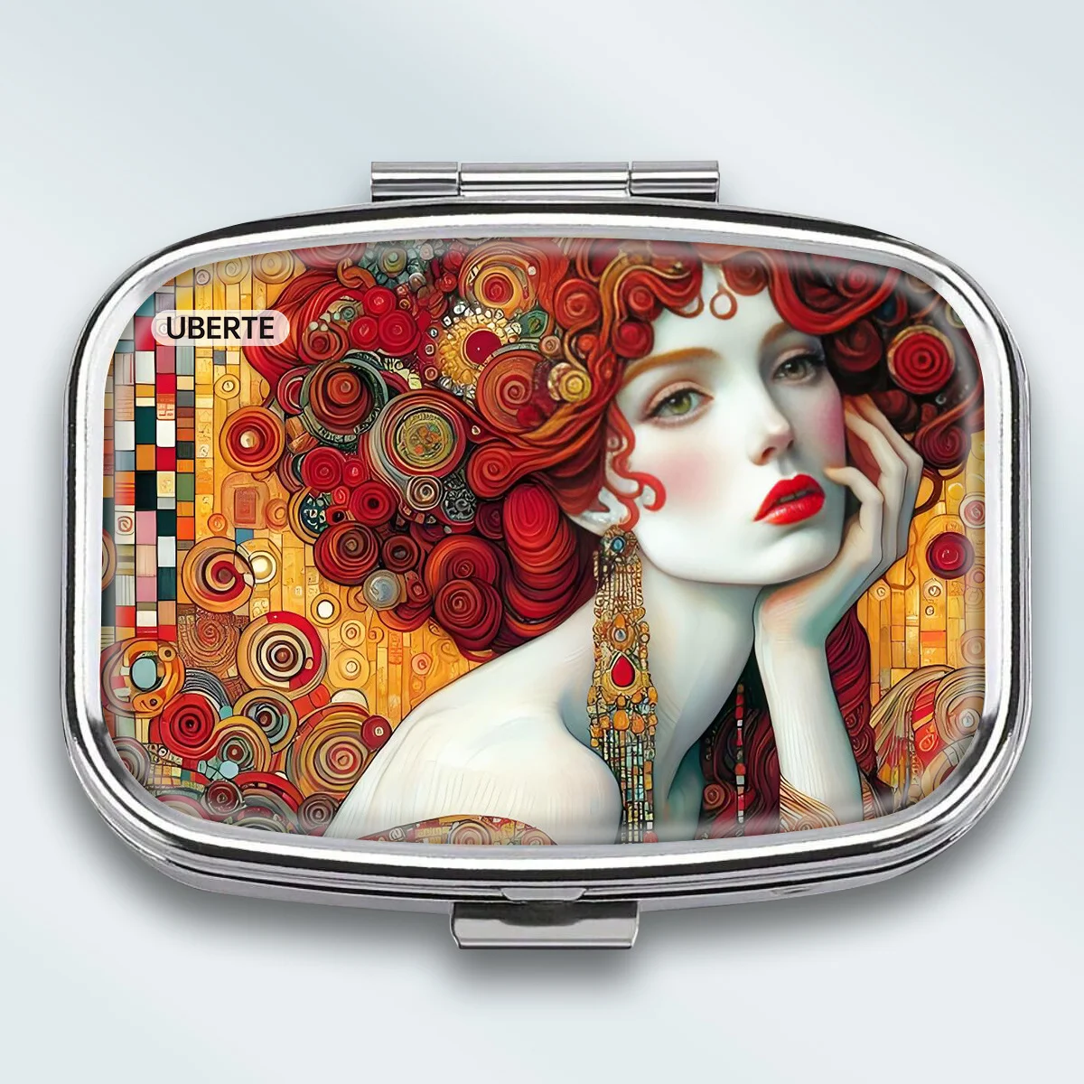 1 Exquisite Flower-Shaped Pill Box with 2 Compartments, Portable Pill Box That Can Be Placed in a Purse or Wallet, Decorative Metal Pill Box for Storing Medicines and Vitamins, Suitable for Wallets, Travel, and as a Unique Gift