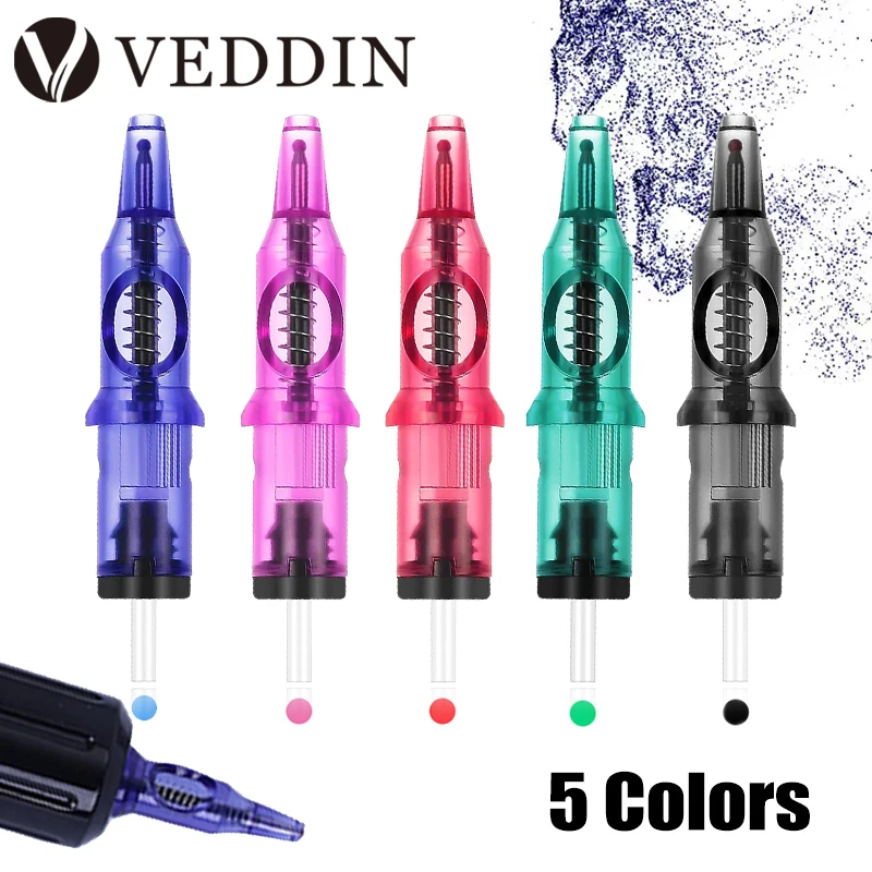 10/5pcs Ballpoint Tattoo Practice Needle Disposable Universal Tattoo Cartridge Needle 5 Mix Color Tattoo Beingger Drawing Needle