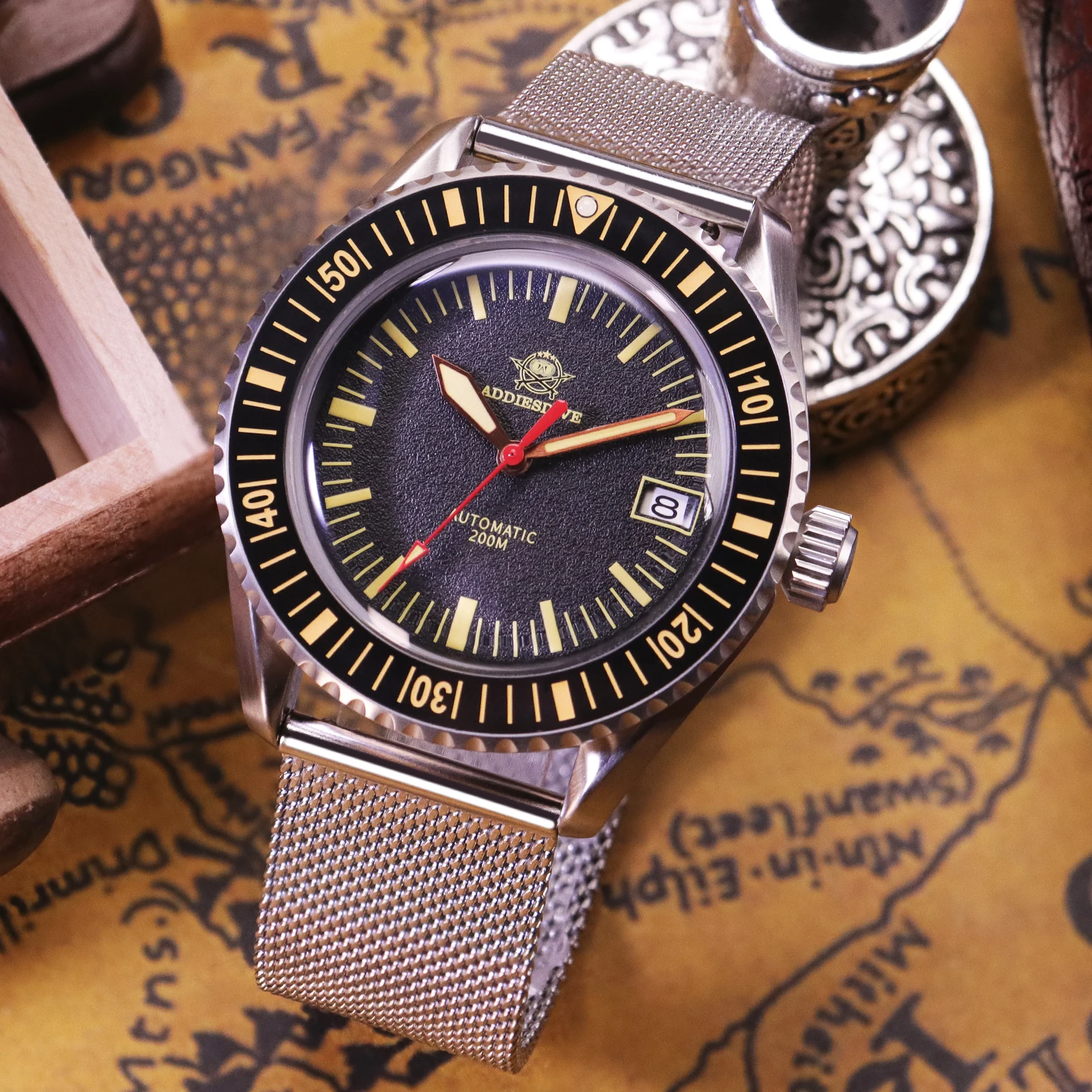 

ADDIESDIVE 40mm Men Automatic Watch Sapphire Glass 200m Waterproof Wristwatch Super Luminous Ceramic Bezel Diving Watch For Men