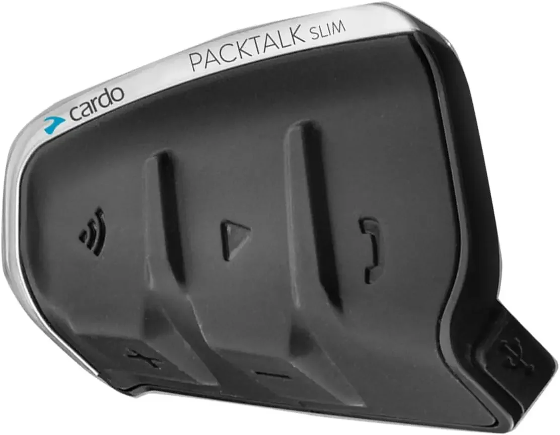 PTS00001-Pacalk Slim motocicleta Bluetooth comunicação sistema auricular, preto, único pacote