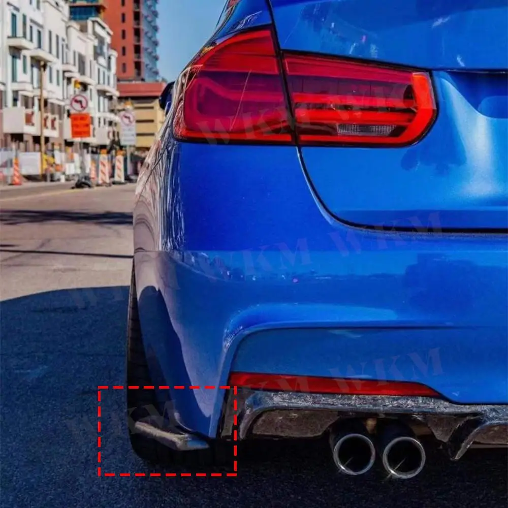 

JCYECF Carbon Fiber Rear Bumper Lip Splitters Aprons For BMW 3 Series F30 M Tech Sport 2012-2017 Rear Bumper Splitters Protector