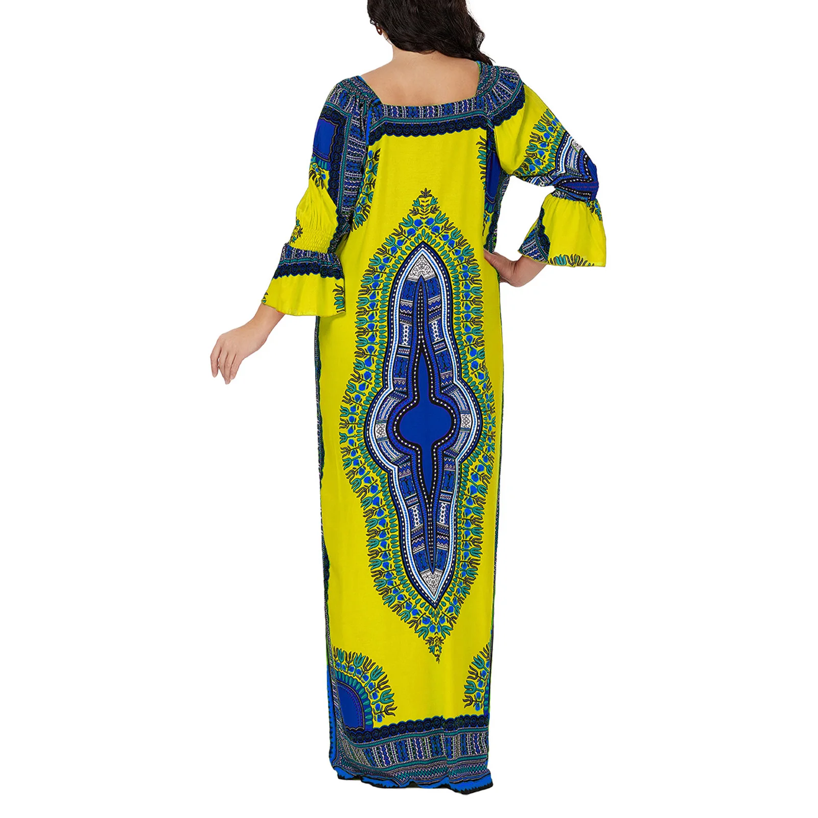 Vestido tradicional marroquí de talla grande para mujer, Abaya marroquí de algodón, caftán Africano para la playa, ropa de salón Dashiki para el