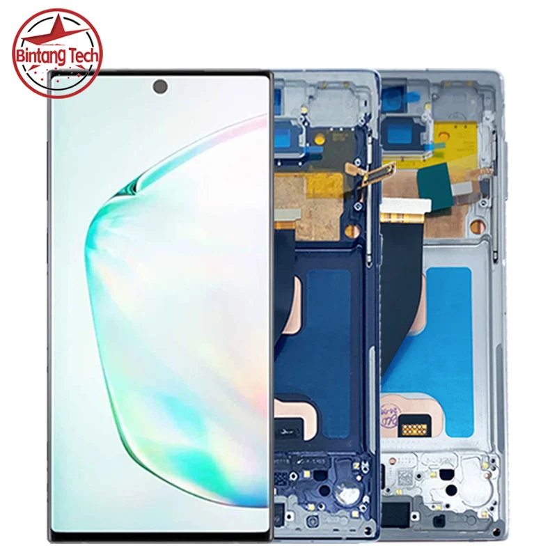 Incell Note 10 Screen for Samsung Galaxy Note10 N970 Lcd Display Touch Screen with Frame Support Fingerprints