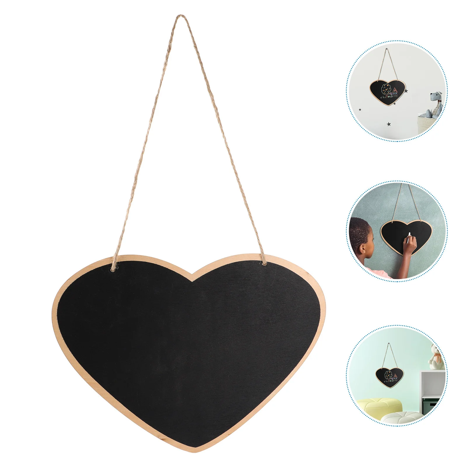 علامة سبورة خشبية مزدوجة الجوانب معلقة على شكل سبورة لعيد الميلاد وأعياد الميلاد والهالوين هدية صغيرة