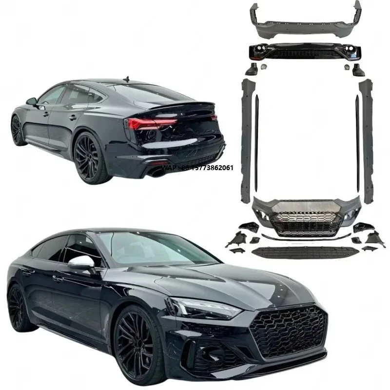 

Car Bumpers Body Kit for A5 B9 B9.5 Fit 2020 2021 2022 Year Upgrade RS5 Model with Front Bumpers Grilles