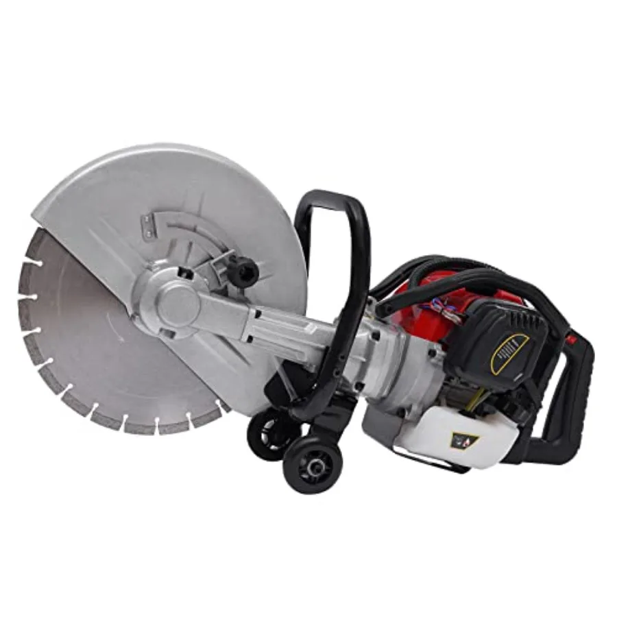 

Concrete Saw 52 CC 2 Stroke Gas Concrete Cut off Saw Cement Masonry with Wet Dry Saw Cutter+Blade Water Line Attachment Cut Off