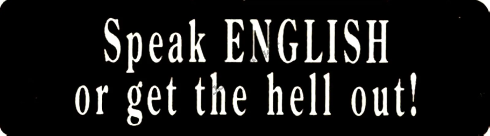 

Speak English or Get Hell! HELMET Car Sticker