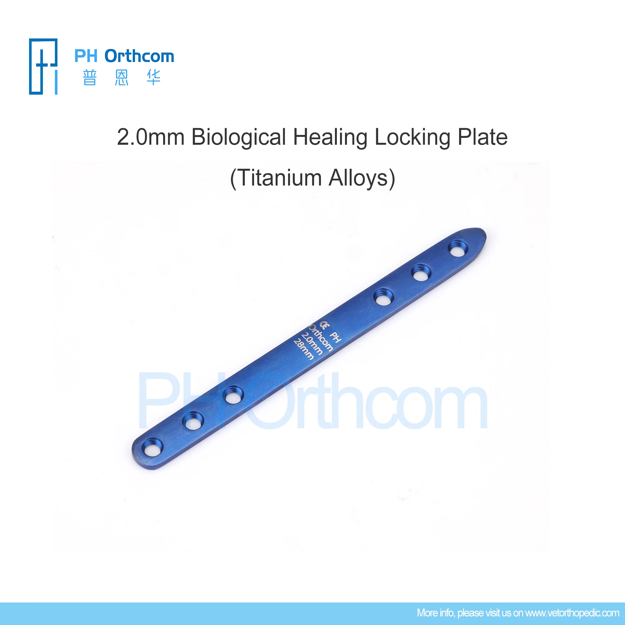 2.0mm Titanium Alloy Biological Healing  Locking Plates Surgical Instruments Medical Supplies and Equipments