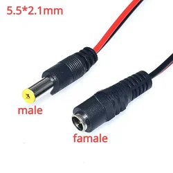 5pcs 10pcs 5.5x2.1 mm Male Female Plug 12V DC Power Pigtail Cable Jack for CCTV Camera Connector Tail Extension 24V DC Wire