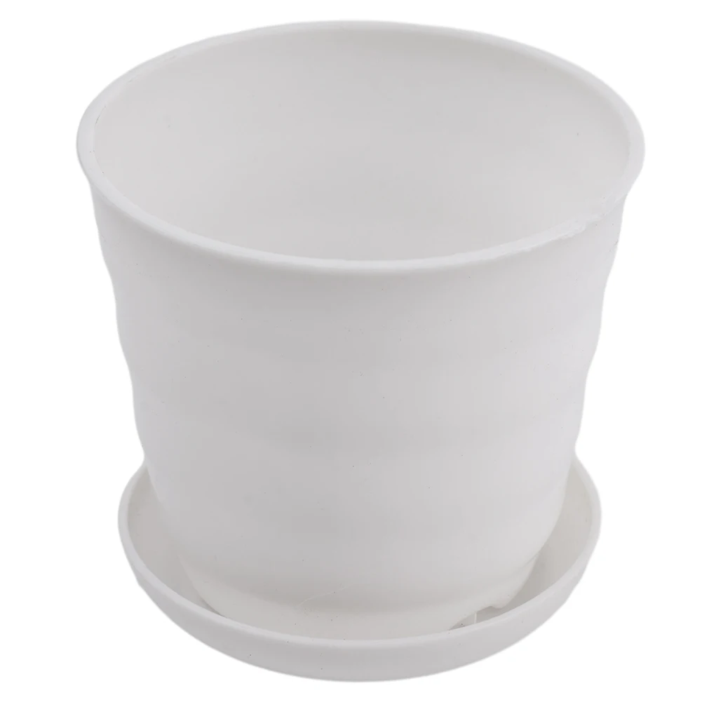 For Mini Set 5 pcs Plastic Flower Pots with Drainage for Small Indoor Plants Suitable for Living Room Kitchen or Study