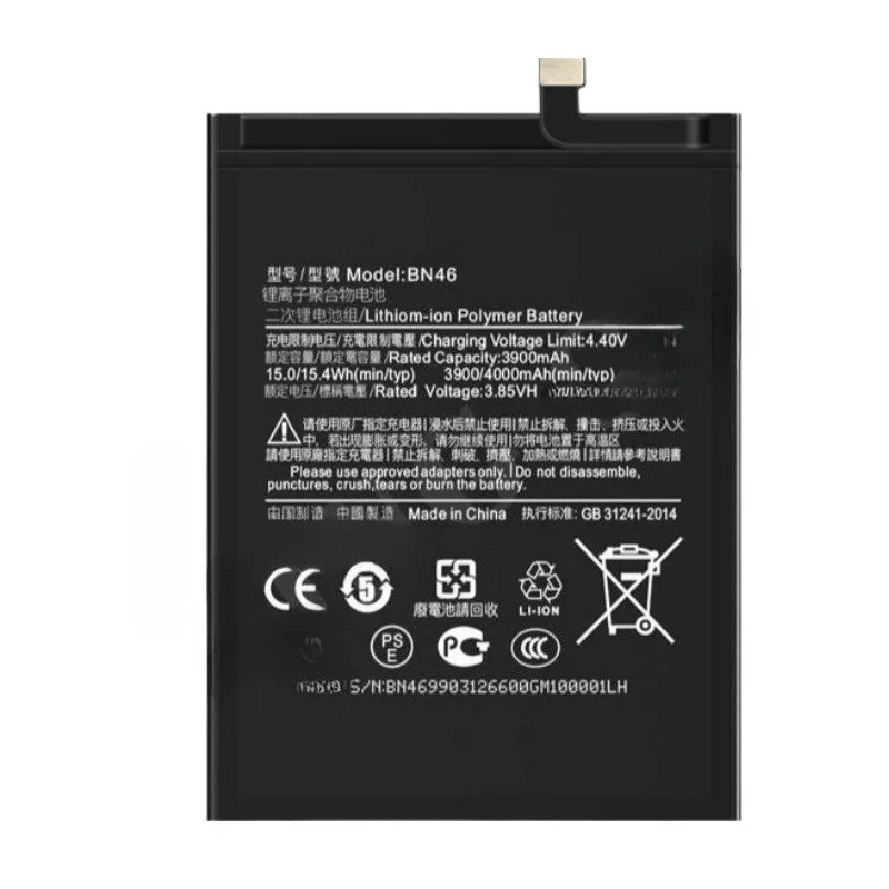 New BM45 BM46 BN31 BN41 BN43 BN4A BN45 BN48 BN46 Battery For Xiaomi Redmi Note 5 5A 2 3 4 4X  6 7 8 8T 9 9S 10 Pro Note3 Note5A