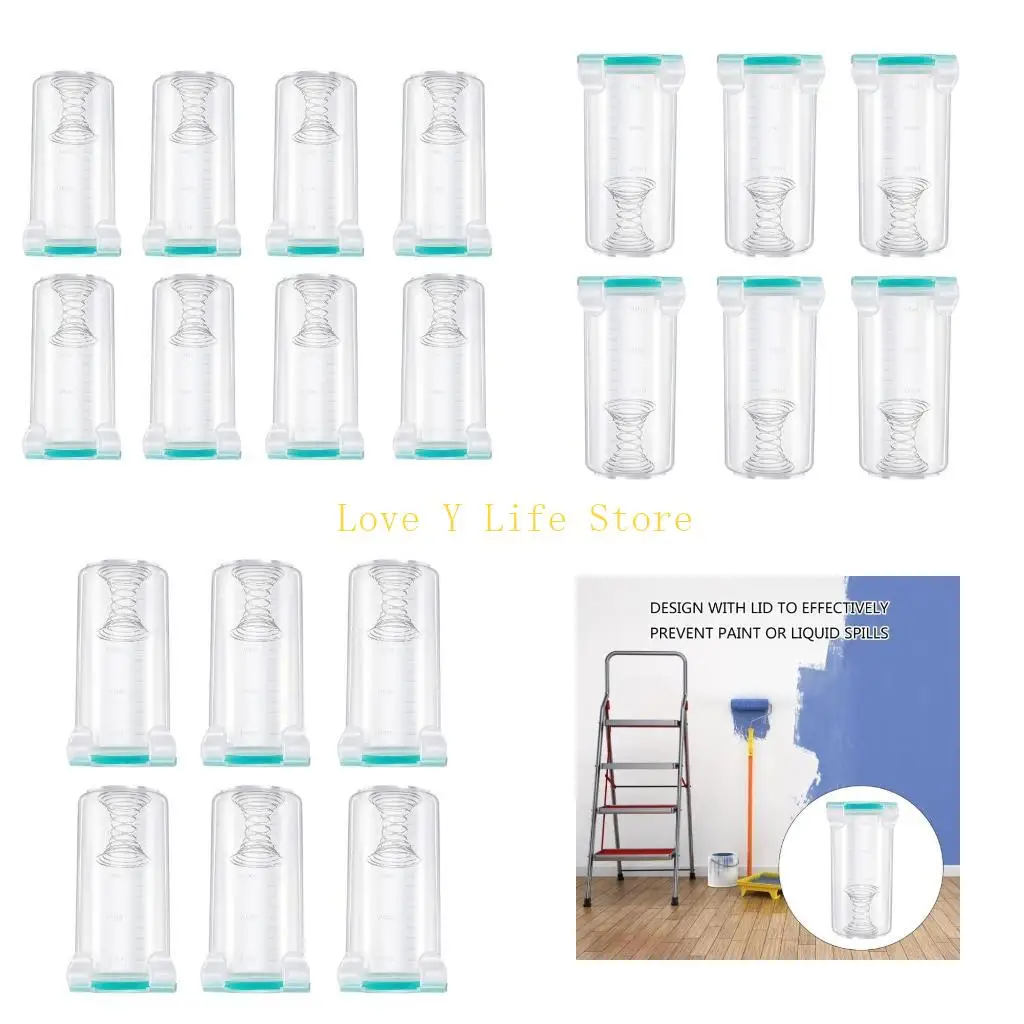 

L74C Upgrades Paint Cups with Lid Long Service Storage Solution Not Rusts Paint Storage Cups with Airtight Lid Paint Mixing