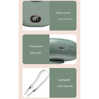 -SPOR Portable Hanging Neck Fan, 2000Mah Wearable Mini Fan, Battery Operated USB Rechargeable 3 Speed Air Cooler