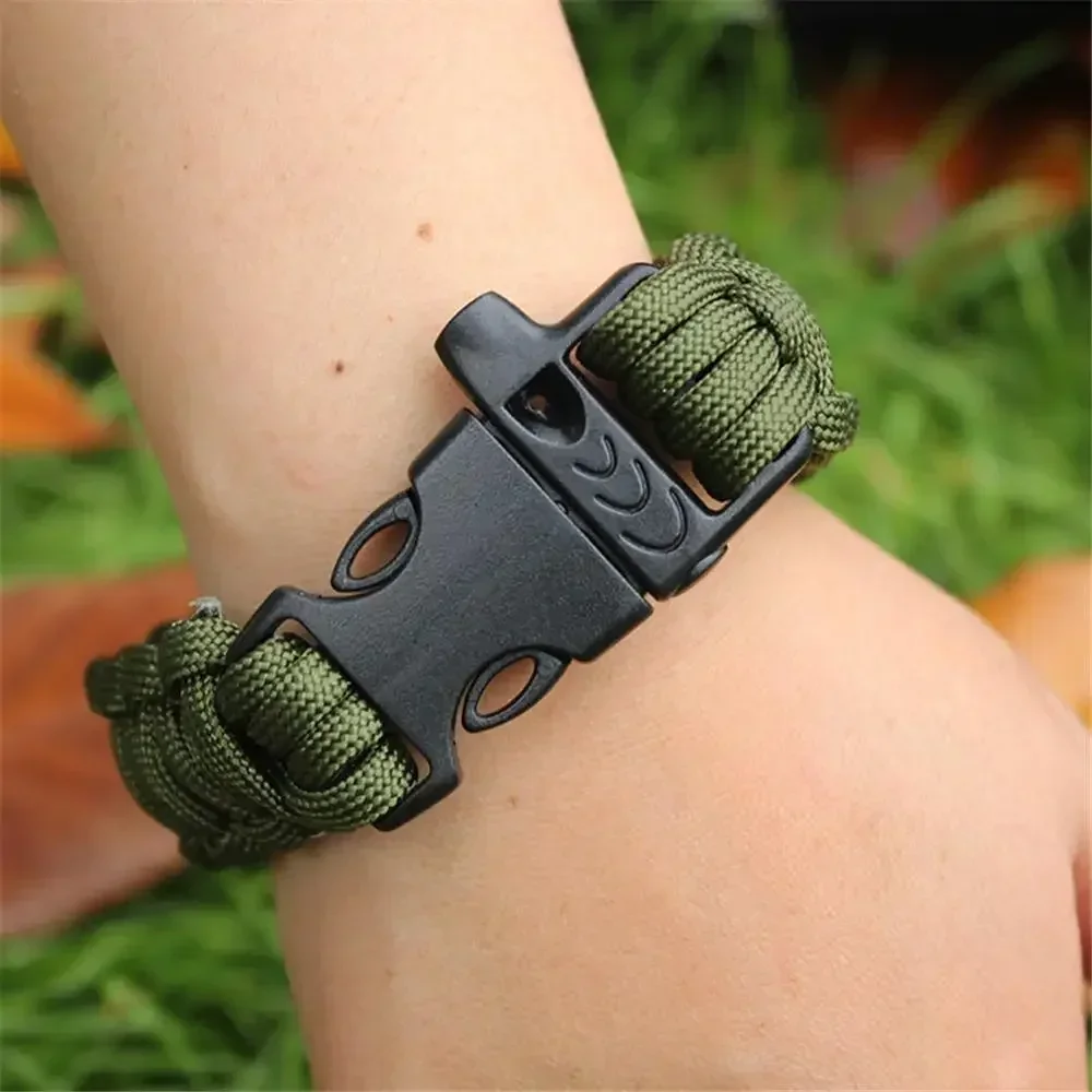 Braided Bracelet Men Women Paracord Outdoor Survival Bracelet Multifunction Camping Rescue Emergency Rope Bangles Compass image 4