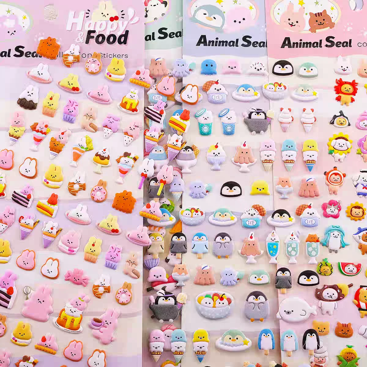 

4 pcs/8 pcs Mini Animals Collection 3D Puffy Stickers Scrapbooking Diy Journal Stationery Sticker Cute Decor School Supplies