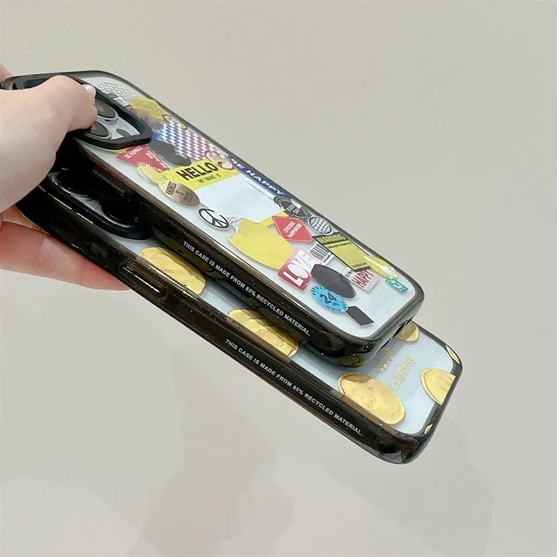 2.5 Acrylic Cute Daisy Pattern iPhone 12 13 14 15 Pro Max Protective Case