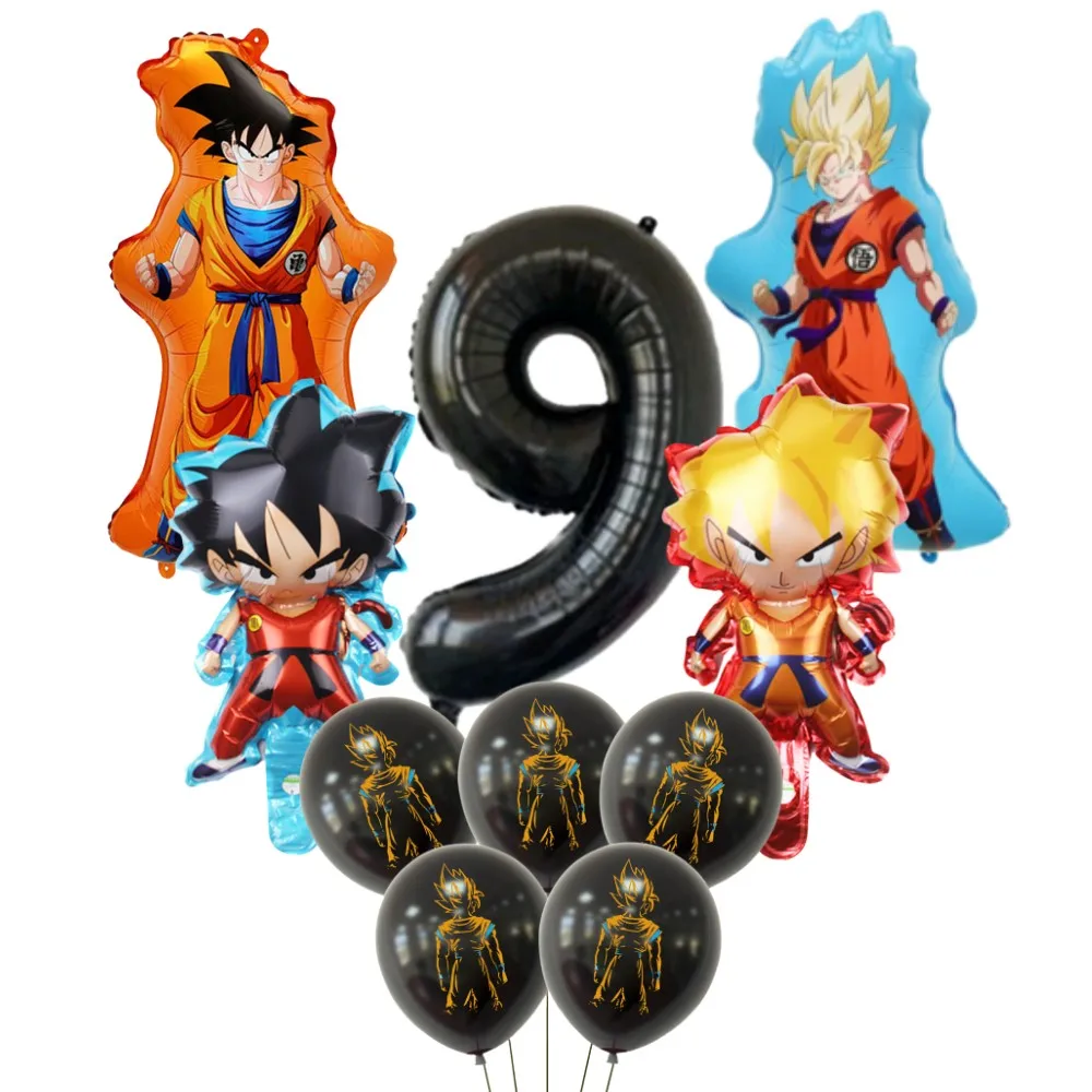 

Dragon Ball Theme Wukong Kid's Everyday Party Supplies Anime Decoration Balloon Latex Aluminum Foil Digital Balloons Mix Match