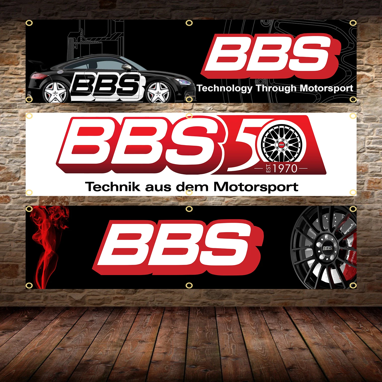 

60X240cm BBS Banner Flag Polyester Printed Garage or Outdoor Decoration Tapestry