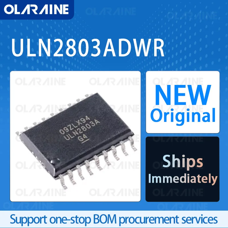 

1/5/10Pcs ULN2803ADWR SOIC-18 original ic chip Darlington transistors RoHS NPN VCEO 50 V Current 500 mA