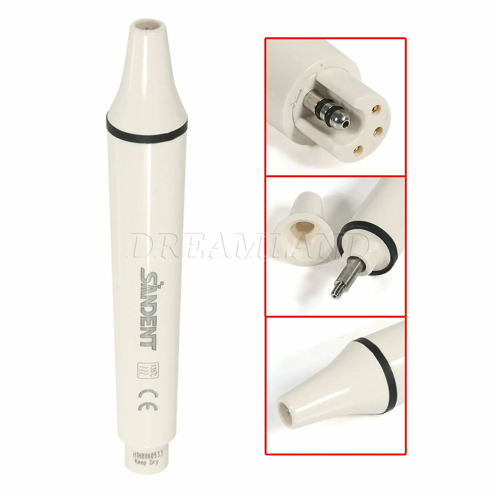 Dental Piezo Ultrasonic Scaler Handpiece Detachable For Woodpecker EMS Cavitron Tip 135℃