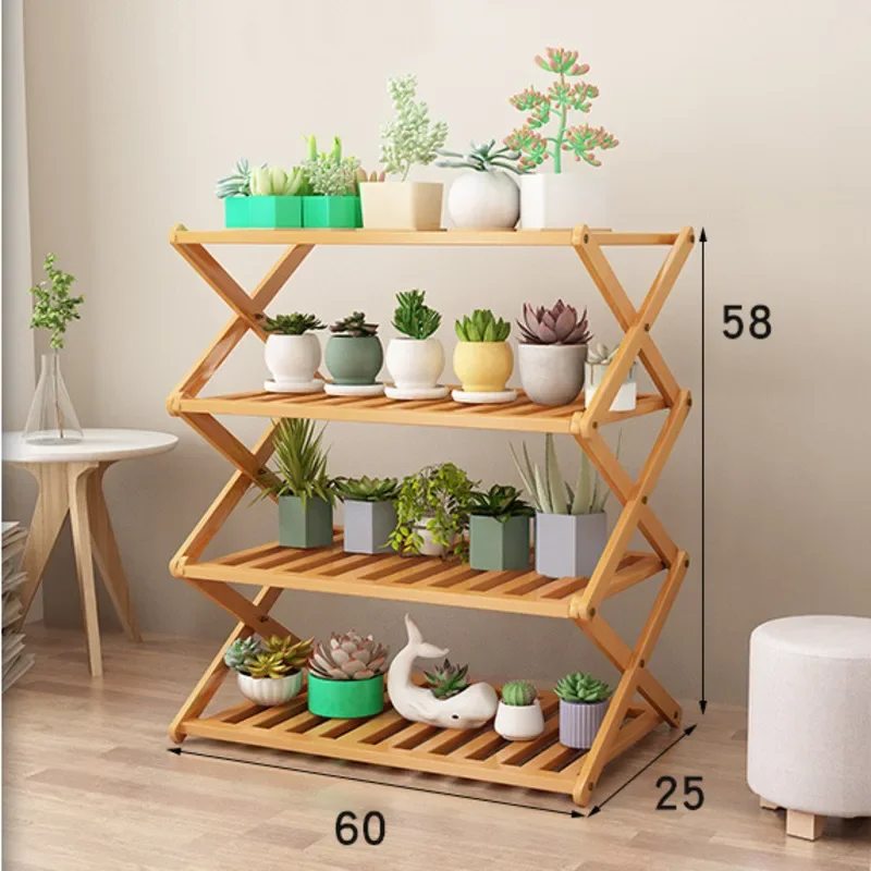 Sale Multi-layer Balcony Plant Stand Folding Storage Flower Shelves Hanging Design Strong Load Bearing Indoor Garden