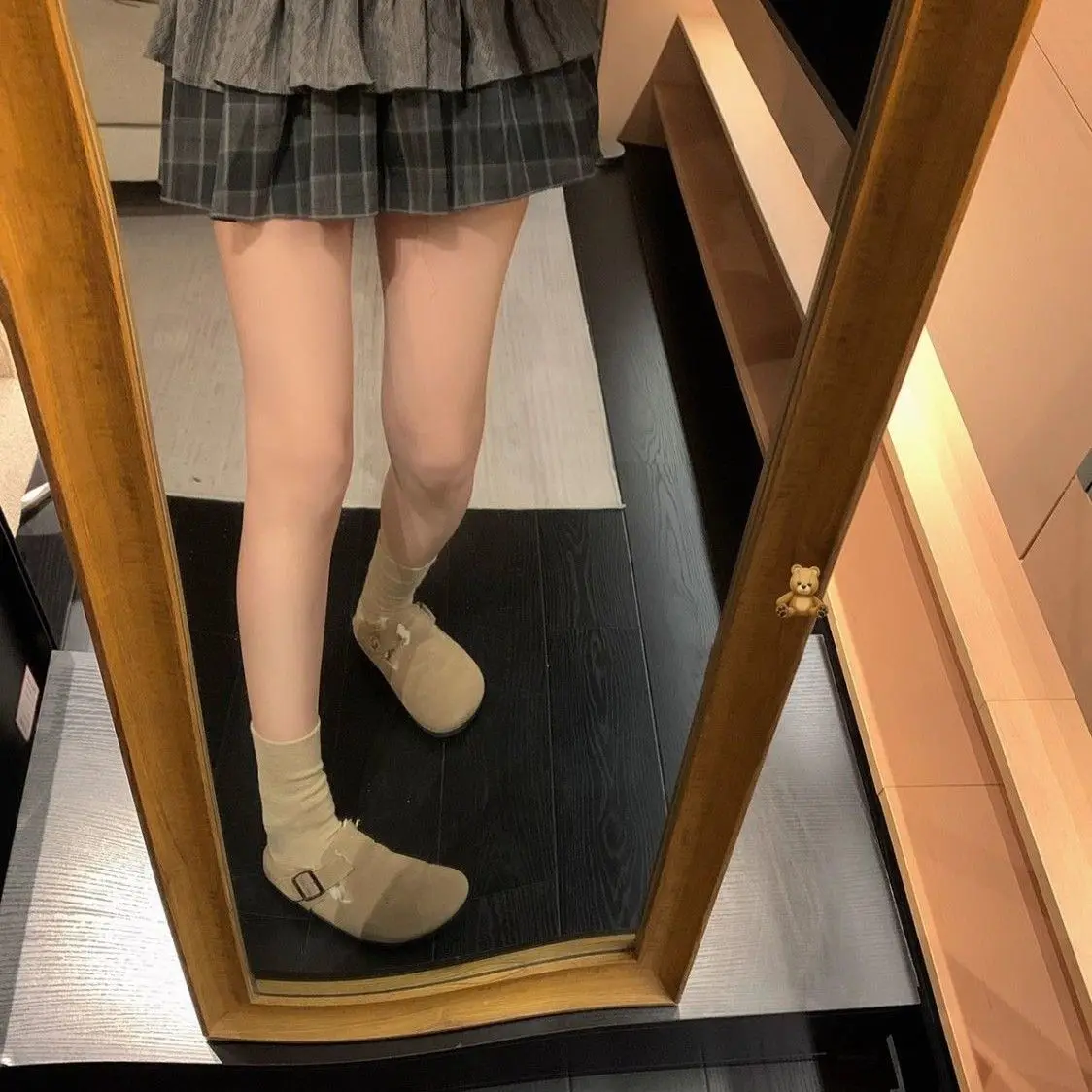 

Retro ort Plaid Skirt Color Blo Design High Waist Korean Sle Polyester Fiber Cake Skirt for Teenage Girls And Ladies