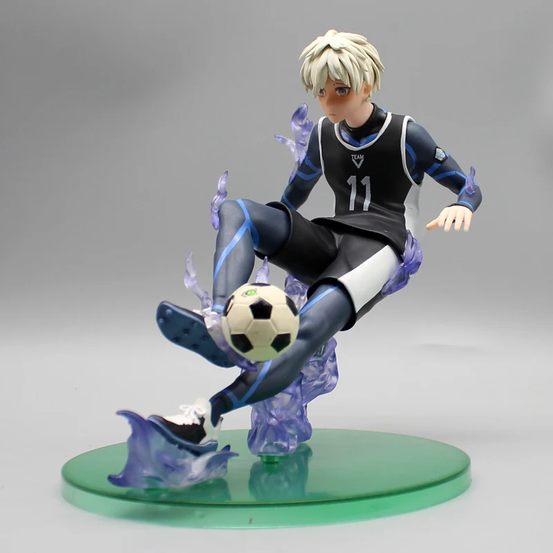 Anime Blue Lock Nagi Seishiro Action figuren Nummer 11 Spielzeug für Kinder PVC Sammler Dekoration Puppe 18cm