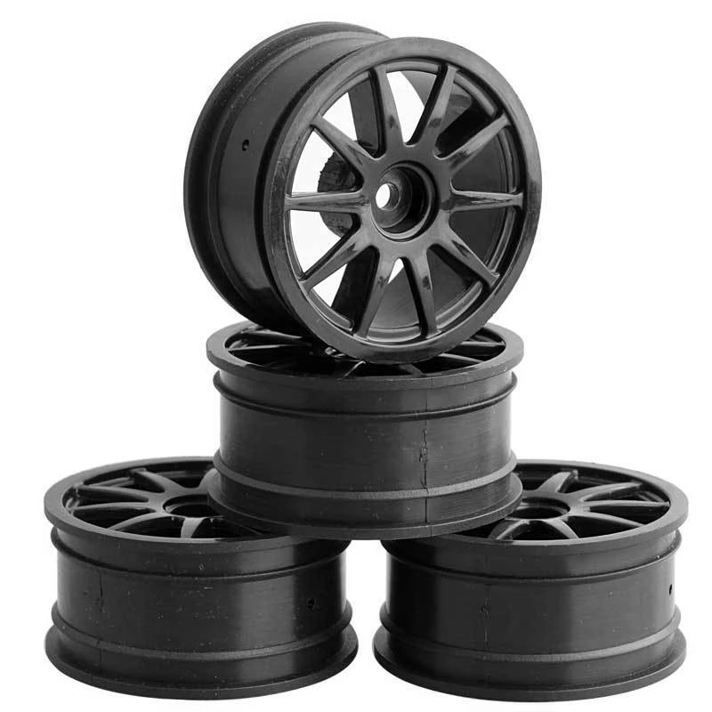 4PCS 24mm Hub Wheel Rim Tires Tyre for 1/10 1:10 Off-Road RC for 1:10 Model DGX Sakura Series Tamiya Series