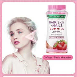 80 Gummies Hair Skin Nail Solutions Collagen Gummies Biotin Women Inner Health Beauty Supplement Firming Young Skin