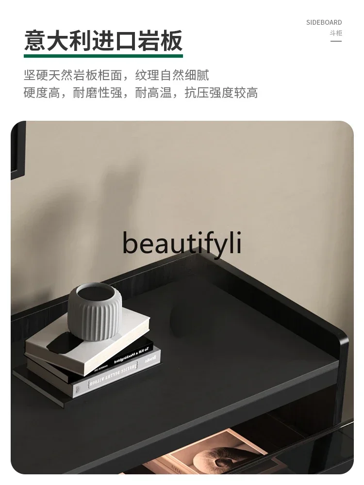 

S1S Solid wood eight-bucket cabinet ash wood bedroom storage wall drawer cabinet modern simple black locker