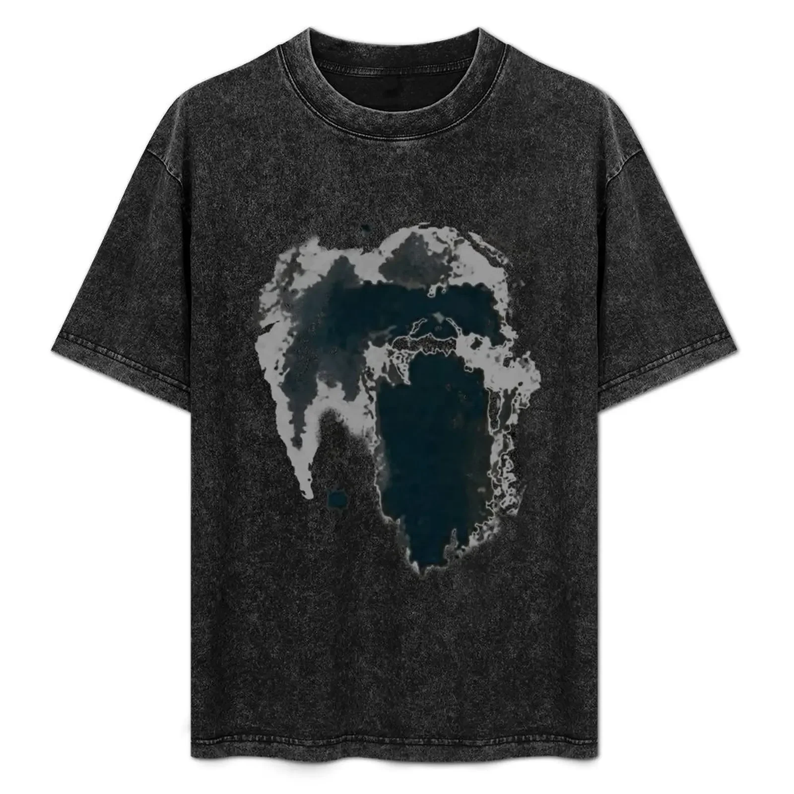 

King Kong Ink Blot on Denham's Map T-Shirt Short sleeve tee baggy shirts blanks hippie clothes mens tall t shirts