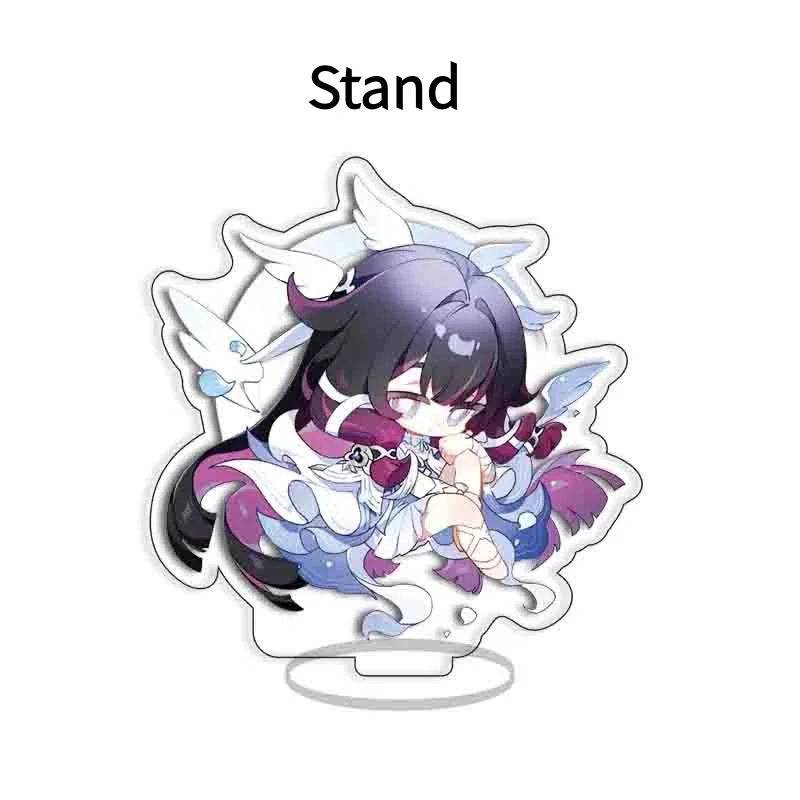 Game Genshin Columbina Hyposelenia Damselette Acrylic Keychain Backpack Pendant and Figure Stand Model Plate Desktop Decor Gift image 4